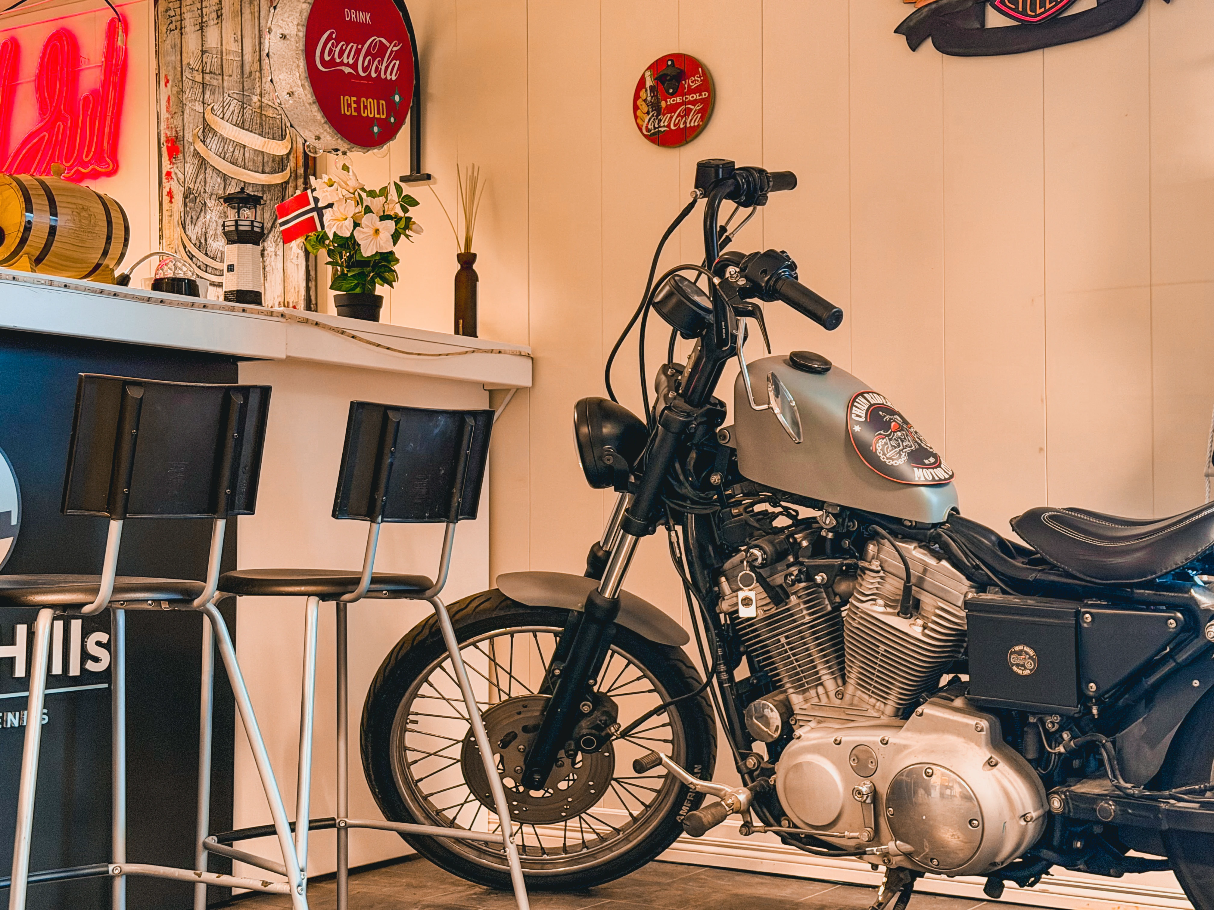 Office Bar and Harley Davidson