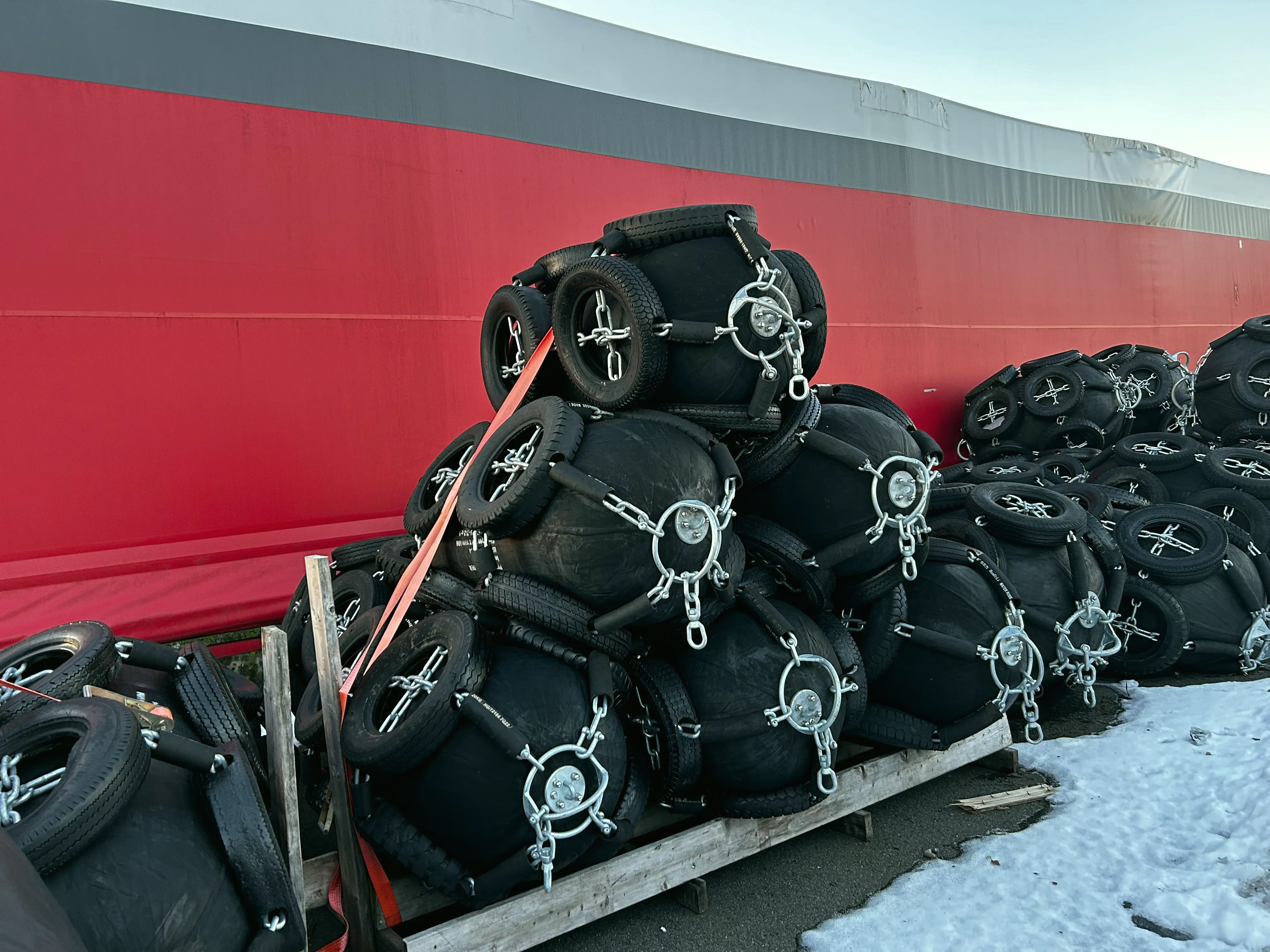 A pile of baby boat bumpers